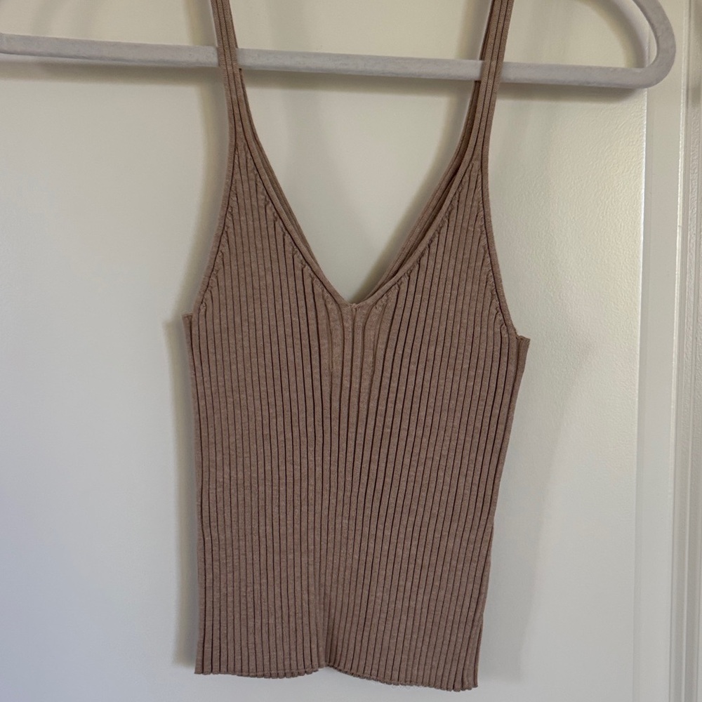 H&M Ribbed Brown Camisole